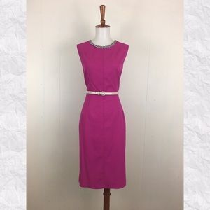 Anne Klein Sleeveless Crew Neck Sheath Dress